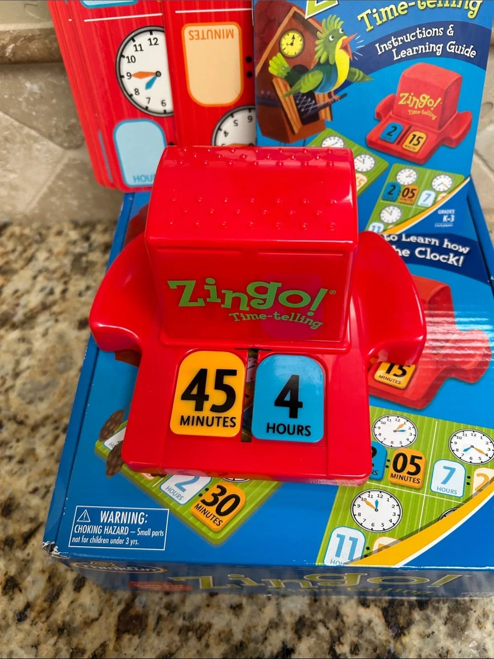 ThinkFun Zingo! Time-telling Game - Red